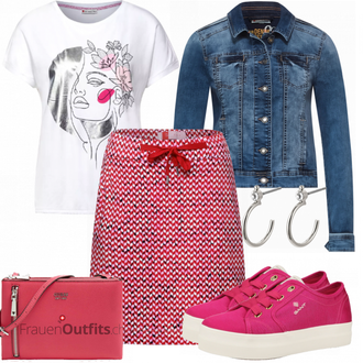 Outfit mit Rot/Weiß Sneaker GANT "Outfit für den Sommer"