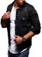 behype. Herren Jeans-Jacke Stretch Destroyed Übergangs-Jacke 55-0109 Schwarz M