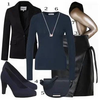 Outfit sa Plava Salonka & Visoki Pet MARCO TOZZI "Savršeno za jesen"