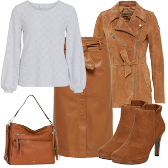 Outfit mit Braun Stiefel Paul Green "Elegantes Winter Outfit"