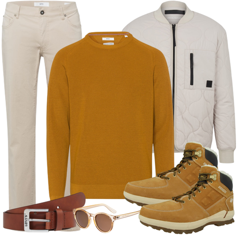 Braun Sportschuh/Winter Stiefel Dockers by Gerli kombinieren