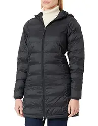 Amazon Essentials Damen Leichter, wasserabweisender Puffermantel mit Kapuze (erhältlich in Übergröße), Schwarz, M