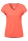 CECIL Damen T-Shirt mit Smok Details in Orange,Weiß