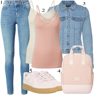 outfit mit Bež/Khaki/Rjava/Škrlatna/Oranžna Srajca & majica velike velikosti/Hlača velika velikost Only "poletni videz"