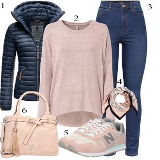 Outfit sa Tamnoplava/Plava Prošivena Jakna/Zimska Jakna/Termo Jakna/Outdoor Jakna/Jakna s Patentnim Zatvaračem sa strane/Izolacijska jakna/Hibridna jakna/Donja Jakna/Jakna s Kapuljačom/Sintetička jakna/Jesenska jakna/Jakna za Pakiranje MARIKOO "Tvoj otmjeni outfit"