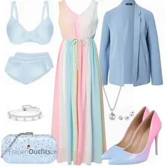 Schicke Outfits Sommer mit Blau/Türkis/Hellblau/Grün/Silber Armband Swarovski "Schickes Abend Outfit"