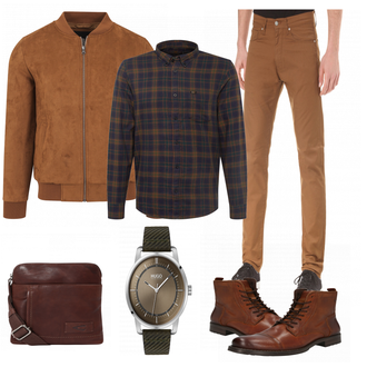Outfit mit Rot Stiefel Jack & Jones "Lee Hemd"