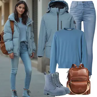 outfit mit Modra/Svetlo modra/Turkizna Pleteni Pulover/Pulover z vzorcem pletenja/Fini Pleteni Pulover/Osnovni Pulover/Pulover Carmen/Preprost Pulover/Pulover iz Kašmirja/Zimski Pulover/Volnen Pulover Weekend Max Mara "Udobna Pomladna Oblačila"