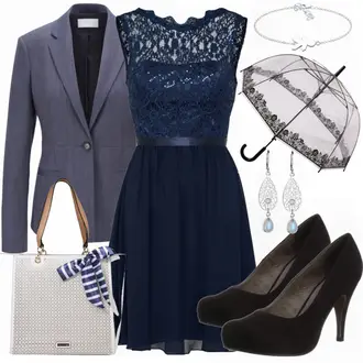 Outfit mit Schwarz CocktailKleid Laona "Femininer Look"
