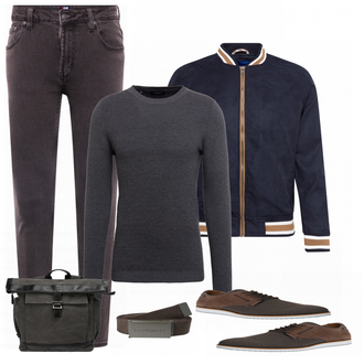 Business Outfits mit Schwarz Jeans denim project "BULLBOXER"