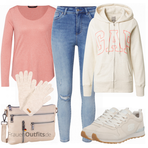 Weiß/Beige WinterHandschuh Barts kombinieren