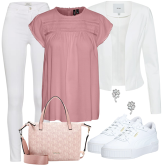 Kombinacije za zimu Kate sa Bijela/Krem Kaput/Majica I Top Veći Broj/Bluza Veći Broj/Bluza i Tunika/Pletivo Veći Broj Ichi "Zimski outfit"