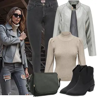 Mit Absatz Outfit mit Schwarz/Blau CowboyStiefel/Western Stiefelette Palado "Perfekt für die Freizeit"