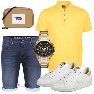 Outfit mit Weiß Uhr Armani Exchange "Summer Outfit"