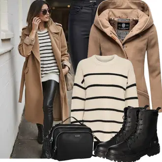 Outfit mit Schwarz Wasserdichter Stiefel/MotorradStiefel/Klassischer Stiefel/Biker Boot/SchnürStiefelette/SpringerStiefel Mustang "Modisches Freizeit Outfit"