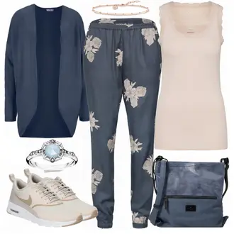 Winter Outfits Festlich mit Blau/DunkelBlau Diabetiker-Tasche/Gürteltasche/Mannstasche/Mini-Rucksack/Wasserdichte Tasche/Tragetasche Tom Tailor "Vanessa Rose"Look: Uni, Indoor, Old Money, Elegant, Coole, Festlich, Punk, Premium