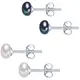 Valero Pearls Silber-Ohrstecker mit Süßwasser-Zuchtperlen 2er Set silber