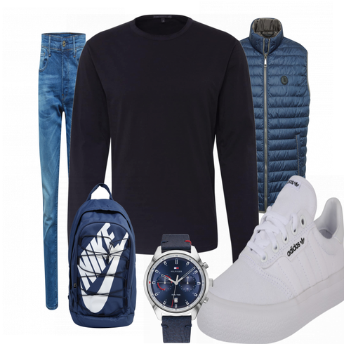 Blau Rucksack Nike Sportswear kombinieren
