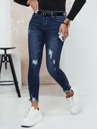 Spodnie damskie ZIPDETAIL push up jeansowe