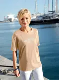 Beige Kurzarm-T-Shirts image