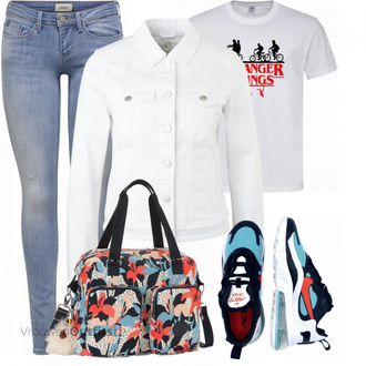 Outfit met blauw Sneaker Nike "Outfit Voor De Lente"