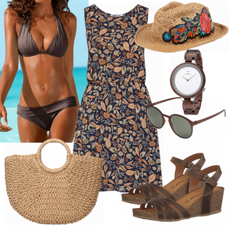 Outfit mit Bademode Lascana "Kleid Valeska"