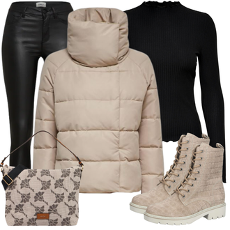 Outfit mit Beige Stiefel Gabor "Freizeit Bekleidung"