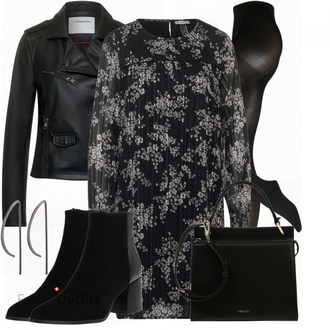 Outfit mit Schwarz Stiefel VERO MODA "Business Lady"