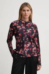 Svilena bluza A.L.C. Georgia rna barva, 5TOPS00103