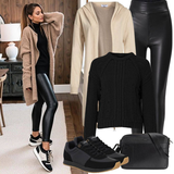 Leather leggings outfits Guess za dame image