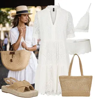 krajkou Outfit s Bílá/Fialová/Růžová/Béžová Průsvitná podprsenka a podprsenka s kosticí/Kožené bundy pro muže/Měkká podprsenka/Podprsenka s kosticemi/Bralette/Trojúhelníkový Podprsenek Samsøe Samsøe "Outfity na každý den"