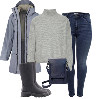 Outfit met Anti-trombose Kous/Lange Onderbroek/Overknee Kous/Vormgevende broek/Steunkous/Thermopanty/Panty Grote Maat/Winterkous/Wollen panty ONLY Carmakoma "Outfit voor de winter"