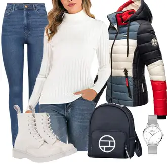 Winter Outfits Groß Viskose mit Grau Yukiuiny "Bequemes Winter Outfit"