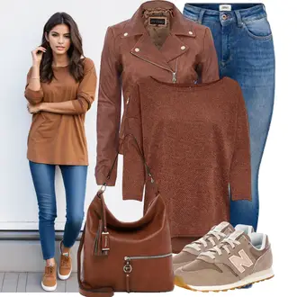 Classic Outfit mit Blau/Hellblau/Dunkelblau Caprijeans/Jeans mit Schlitz/Damen 7/8-Länge Jeans/Knöchelstiefel/Lederjacke/Leder Schuhe/Schlupfjeans/Winterjacke/Biker Jeans/Thermojeans/High Waist Jeans/Push up Jeans Only "Toller Look für den Frühling"Look: Trendige, Nahtlos, Schlichte, Vintage, Elegant, Casual, Classic, Ausgefallene, Boho
