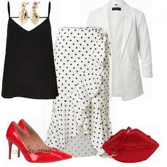 Outfit mit Rot High Heel Steve Madden "Frühlings Outfit für Damen"