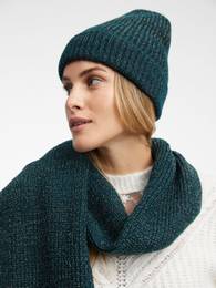 Women's Dark Green Wool Beanie - Women