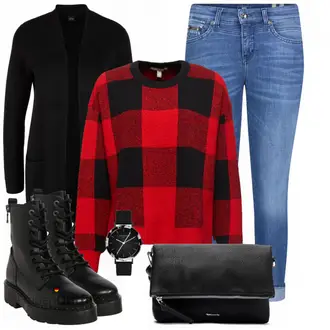 Outfit mit Rot edc "Herbst Outfit für den Alltag"