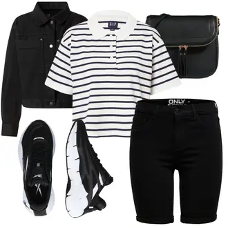 Outfit mit Grau Top/Strickjacke/StrickKleid/Bluse Große Größe/T-Shirt/Hemdchen GAP "Outfit für den Sommer"