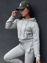 Bluza damska z kapturem TRENDHOOD jasnoszara