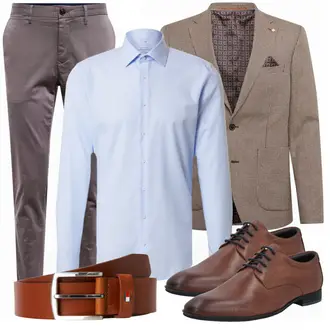 Outfit mit Weiß Business Hemd/Bügelfreies Hemd Seidensticker "Buro Outfit"