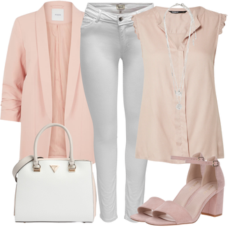 Kurz/Mini Outfit mit Schultertasche Guess "Auffälliger Sommerlook"