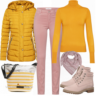Outfit met beige Brax "Only Pullover"