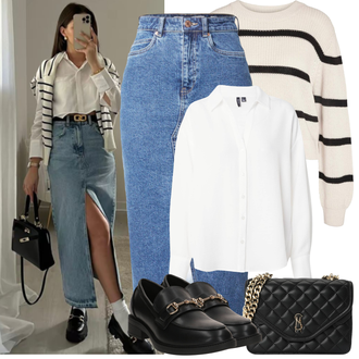 Outfit sa Ljubičaste boje/Svjetloplava/Plava Kratke hlače velike veličine/Haljina Veći Broj VERO MODA "Proljetni Outfit"