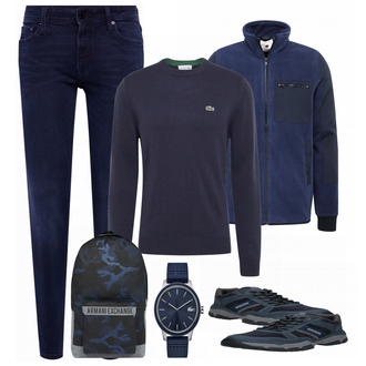 Outfit mit Schwarz Sneaker/Leder Sneaker Dockers by Gerli "Alltags Outfit"