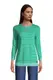 Wendeshirt mit 3/4-Ärmeln in Petite-Größe, Damen, Größe: XS Petite, Grün, Jersey, by Lands'''' End, Erdgrün Gestreift