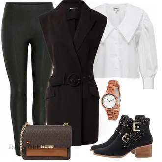 Business Outfits Sommer mit Schwarz/Rot/Braun/Rosa Mantel/Kleid Große Größe/Tunika Gina Tricot "Cool Business Look"