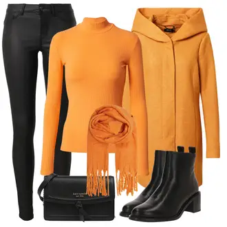 Outfit mit Schwarz Sportschuh/Stiefel/Ledermantel Royal Republiq "Perfekt für den Herbst"