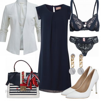 Outfit mit Blau Cartoon "Cartoon kleid"