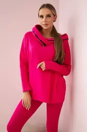 Set cotton sweatshirt + fuchsia leggings
