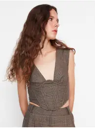 Hnd dmsk kostkovan crop top - Dmsk
